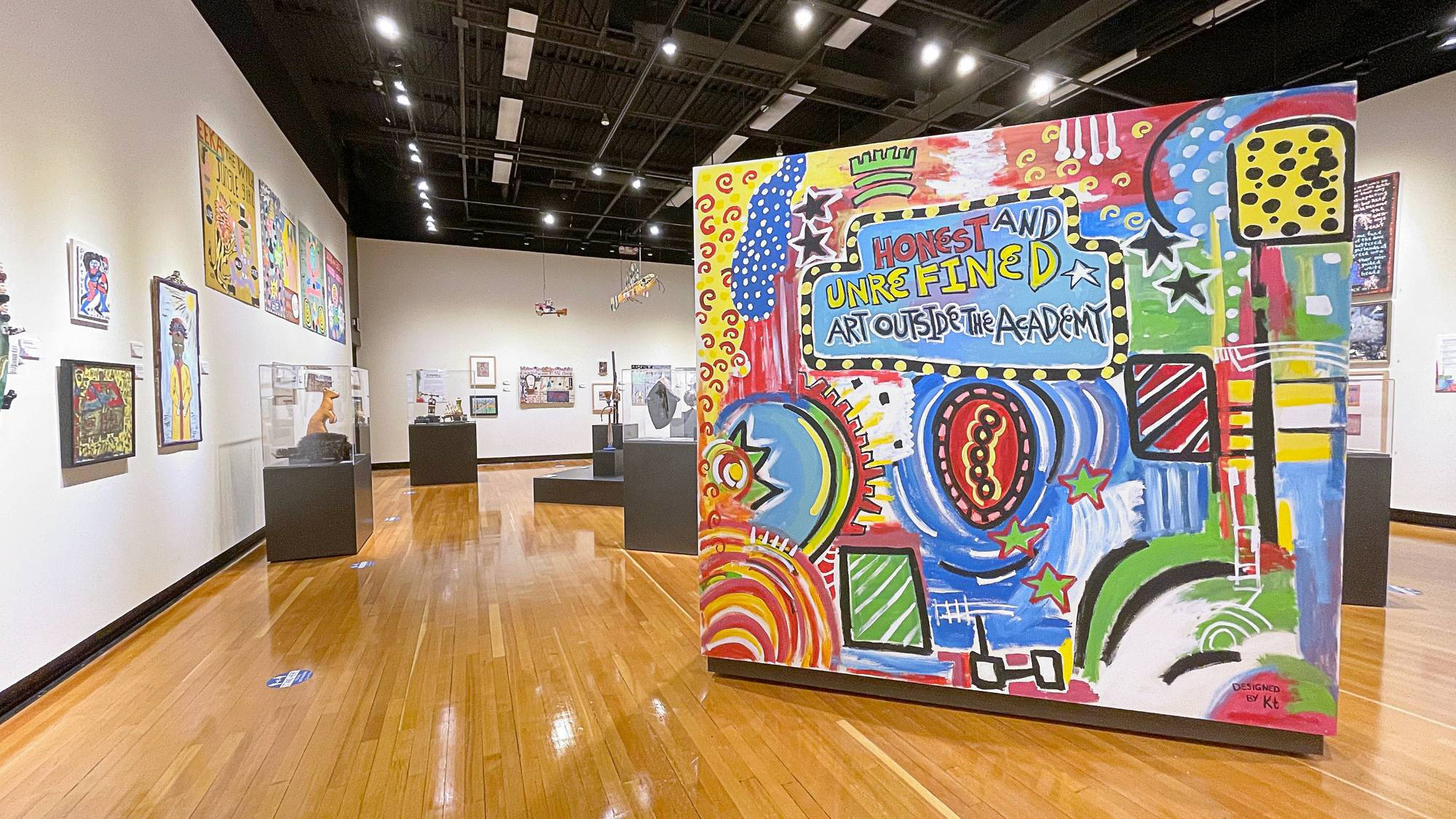 Inside the exhibition, "Honest and Unrefined."